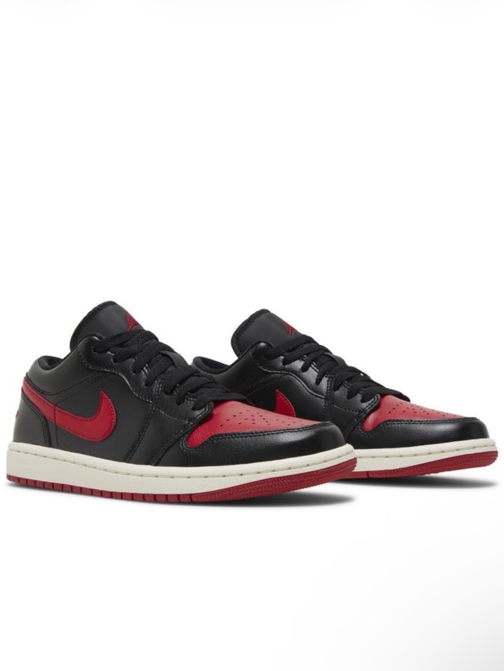 Nike Air Jordan 1 Low 'Bred Sail Women’s Shoes Size 10 - Picture 2 of 15